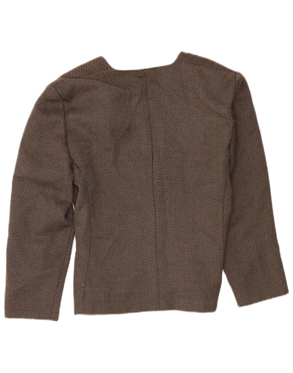 LUISA SPAGNOLI Γυναικείο Μπλέιζερ με 1 Κουμπί Μπουφάν IT 46 Μεγάλο Καφέ Γεωμετρικό