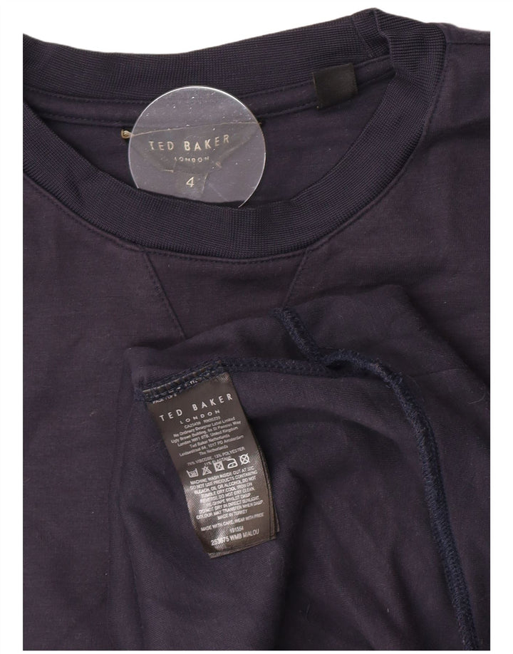Ted Baker Γυναικείο Φούτερ Jumper Size 4 Μεγάλη μπλε βισκόζη