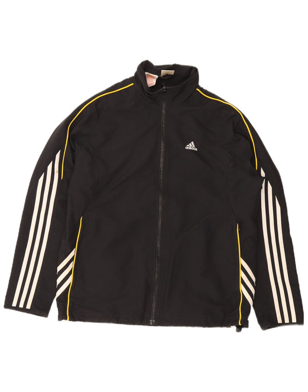 ADIDAS Boys αθλητική φόρμα Top Jacket 13-14 Years Black Polyester