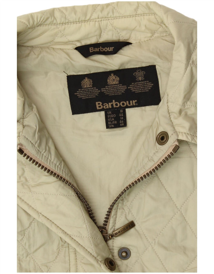 Barbour Womens Quilted Gilet UK 18 XL Off White Polyamide