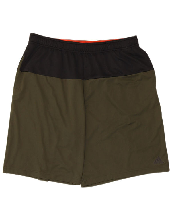 Ανδρικό γραφικό αθλητικό σορτς Adidas XL Khaki Colorblock Polyester