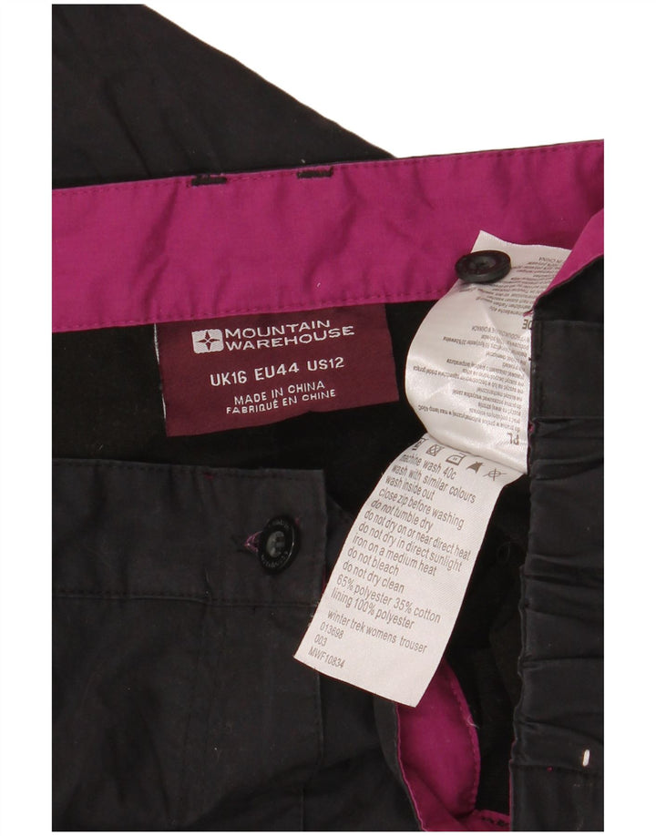 Mountain Warehouse Γυναικείο παντελόνι αντιανεμικό UK 16 μεγάλο W38 L30 μαύρο