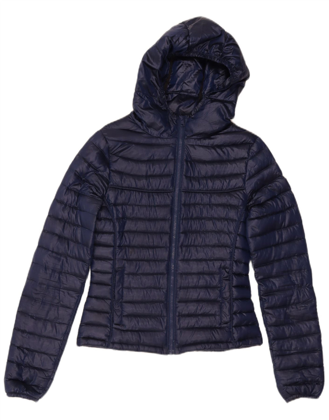 Guess Γυναικείο μπουφάν με κουκούλα UK 6 XS Navy Blue Polyester
