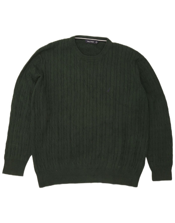 Ανδρικό πουλόβερ Nautica Crew Neck Jumper XL Πράσινο βαμβακερό