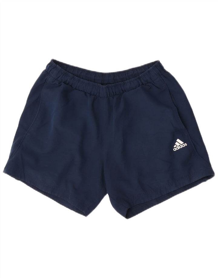 Ανδρικό αθλητικό σορτς Adidas Climalite από μεσαίο μπλε ναυτικό πολυεστέρα