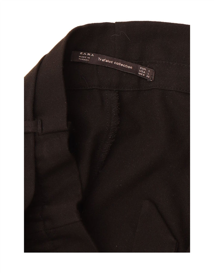 ZARA Womens Slim Chino Trousers Large W34 L26 Black Vintage Zara and Second-Hand Zara from Messina Hembry 