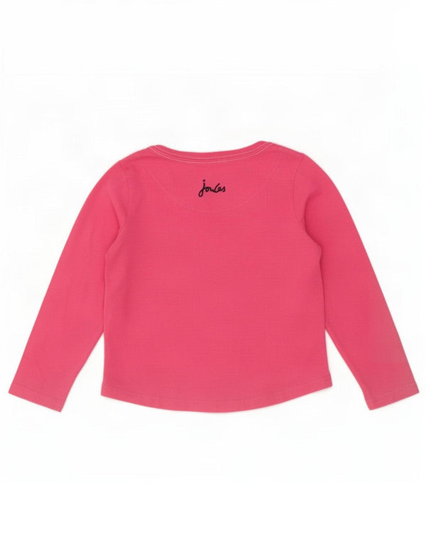 Joules Girls Graphic Top Μακρυμάνικο 3-4 ετών Ροζ Βαμβακερό