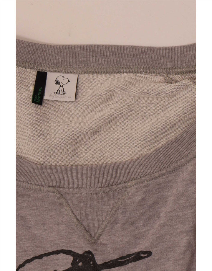 Γυναικείο φούτερ Benetton Peanuts Graphic Jumper UK 14 Medium Grey