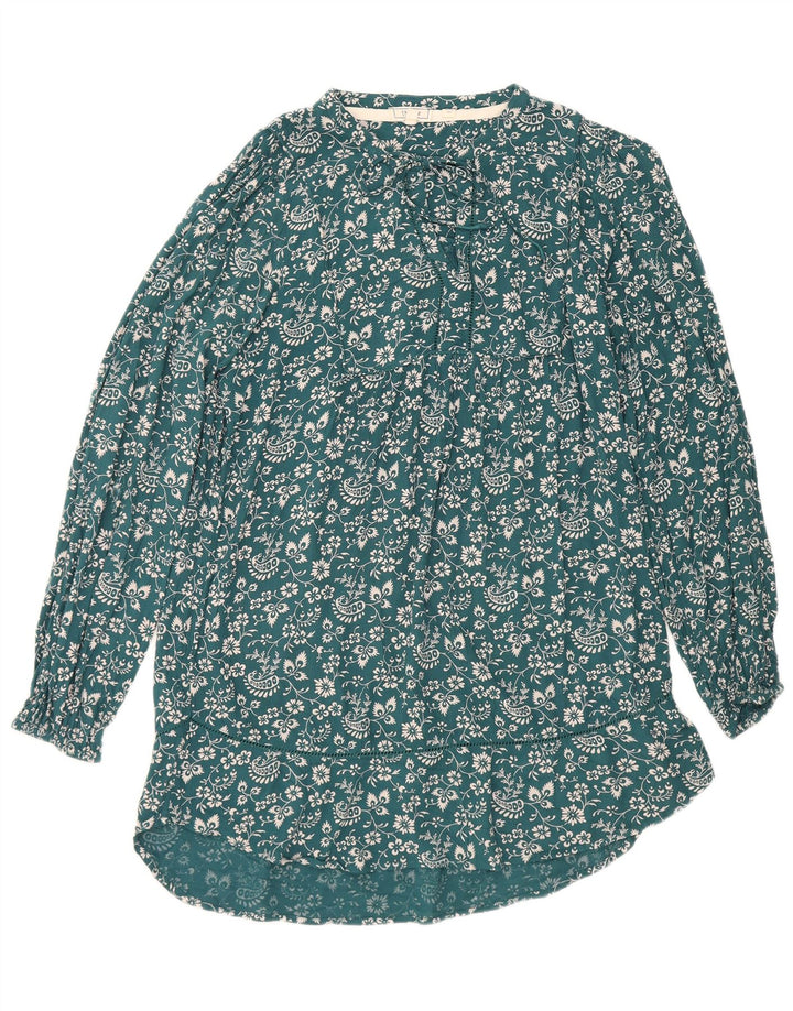 Fat Face Γυναικείο Βασικό Φόρεμα UK 12 Medium Blue Floral Viscose