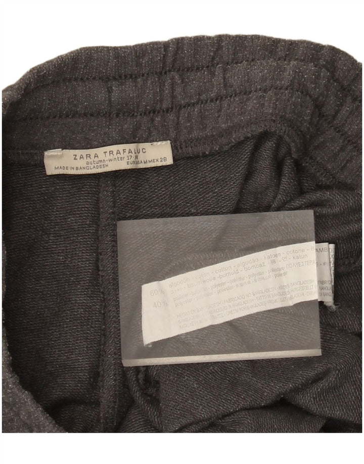 Zara Γυναικείο παντελόνι Windbreaker UK 12 μεσαίο γκρι βαμβακερό