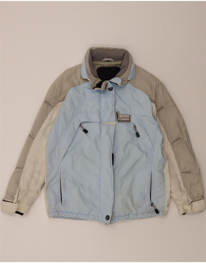 COLMAR Womens Windbreaker Jacket EU 42 XL Blue Colourblock Polyamide Vintage Colmar and Second-Hand Colmar from Messina Hembry 