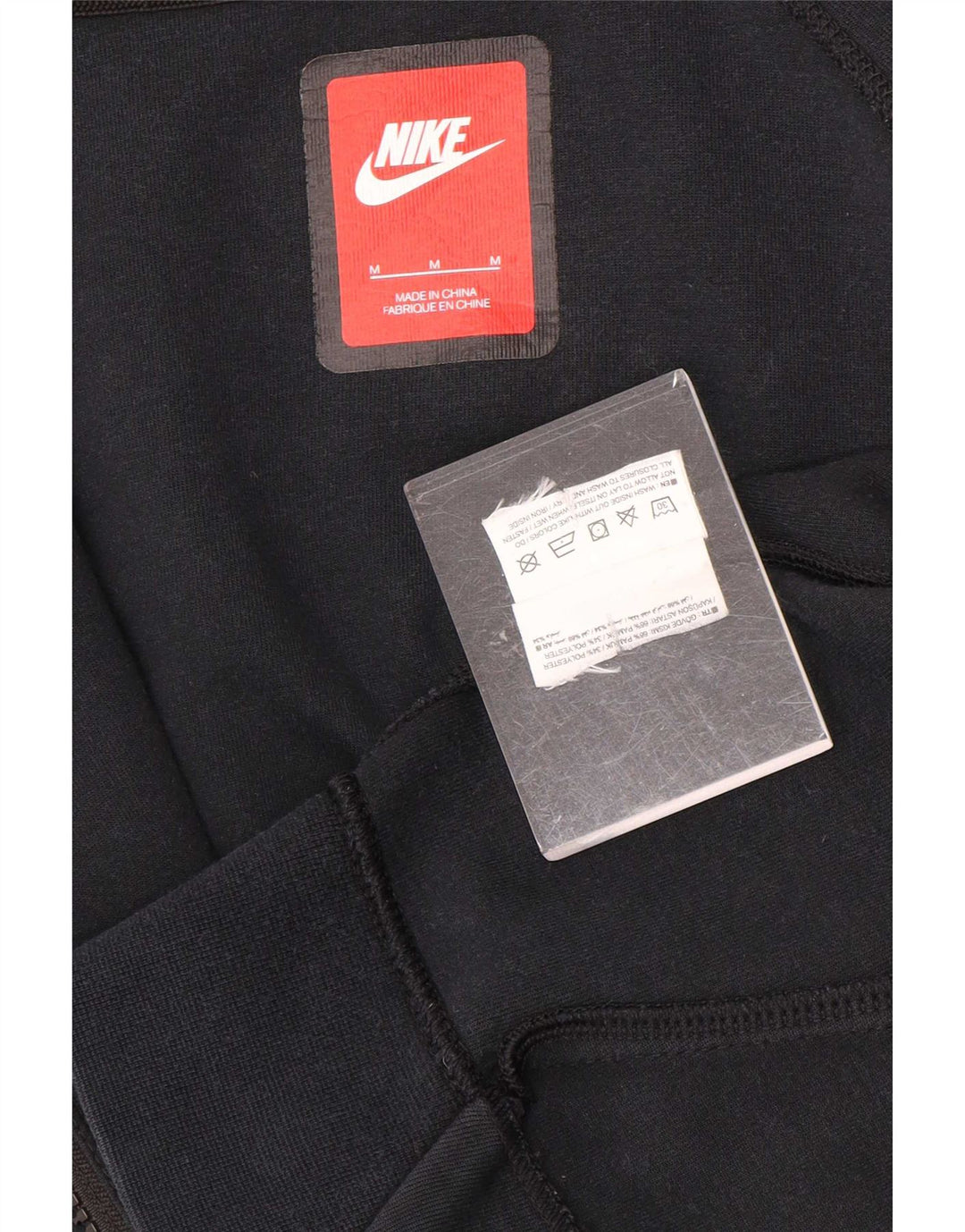 Ανδρικό πουλόβερ Nike με φερμουάρ, μεσαίο μαύρο βαμβακερό