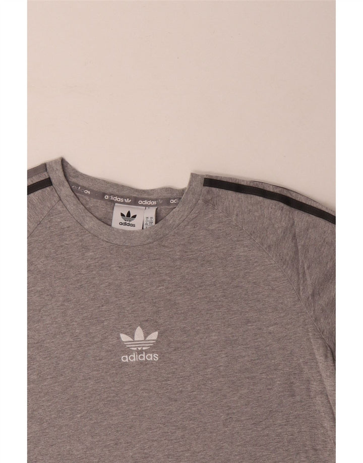 Ανδρικό T-Shirt ADIDAS Top Large Grey Flecked Cotton