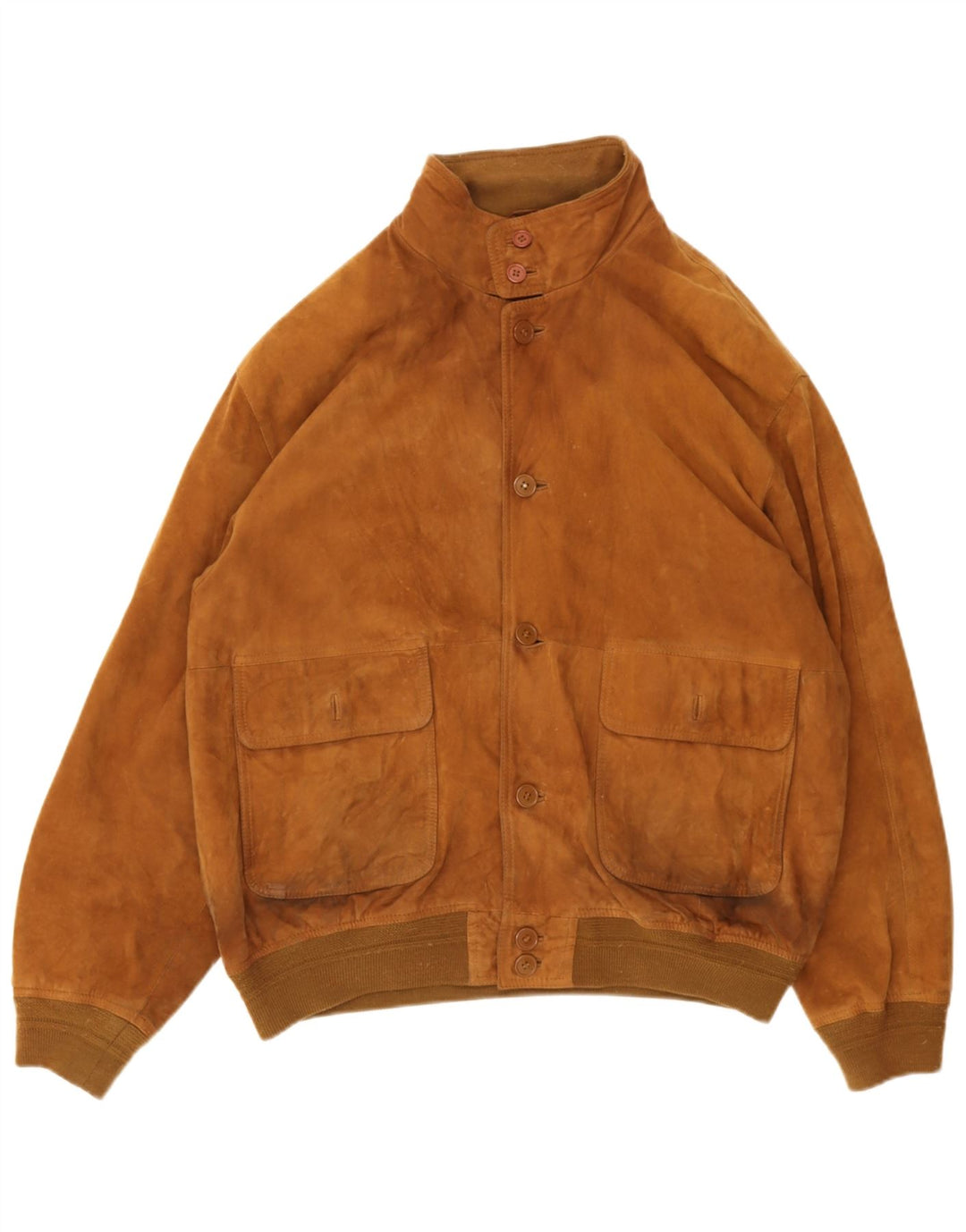 Vintage Ανδρικό Suede Bomber Jacket IT 54 2XL Καφέ