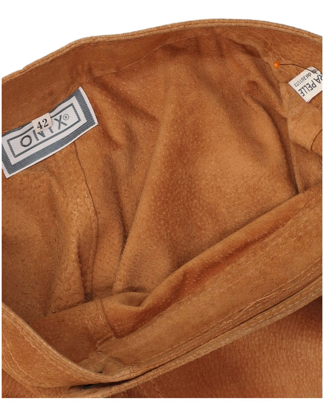 ONYX Γυναικεία Suede Mini Wrap Φούστα IT 42 Medium W28 Καφέ Δερμάτινο