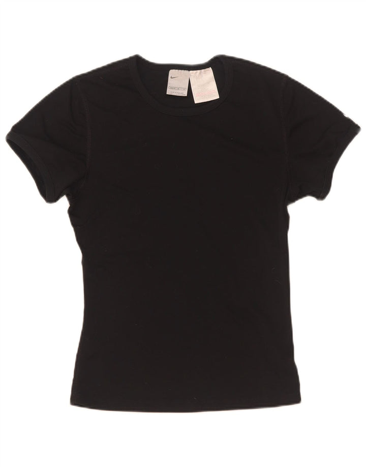 Γυναικείο T-Shirt Nike Top US 8/10 μεσαίο μαύρο πολυεστέρα