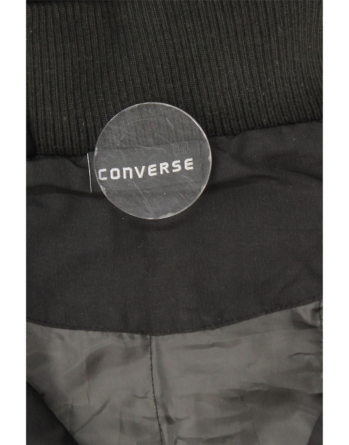 Ανδρικό μπουφάν Converse με κουκούλα UK 40 μεγάλο μαύρο νάιλον