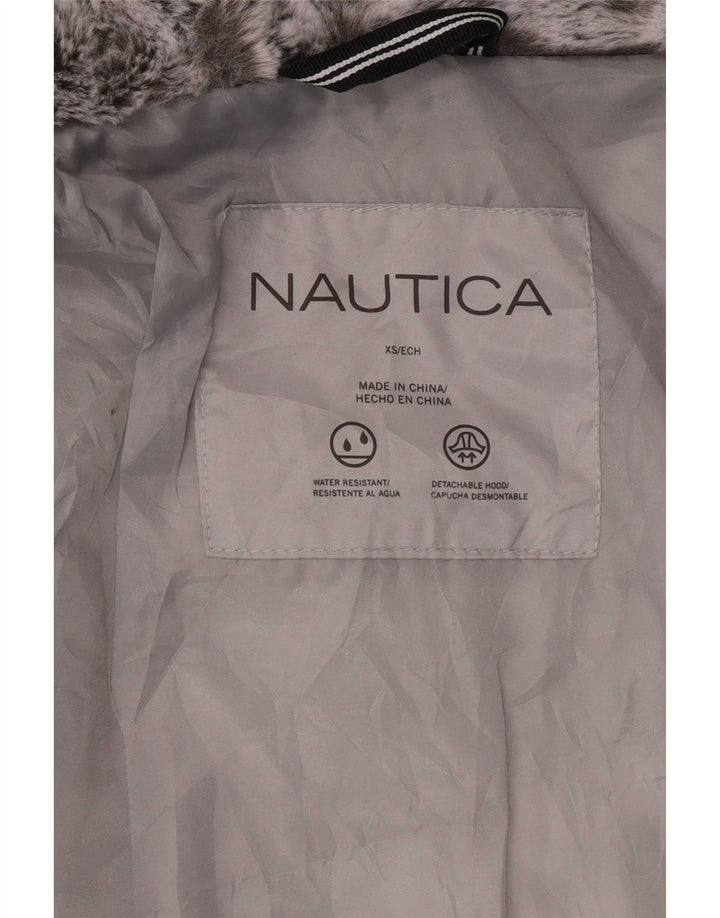 Nautica Γυναικείο μπουφάν με κουκούλα UK 6 XS Γκρι Πολυεστέρας