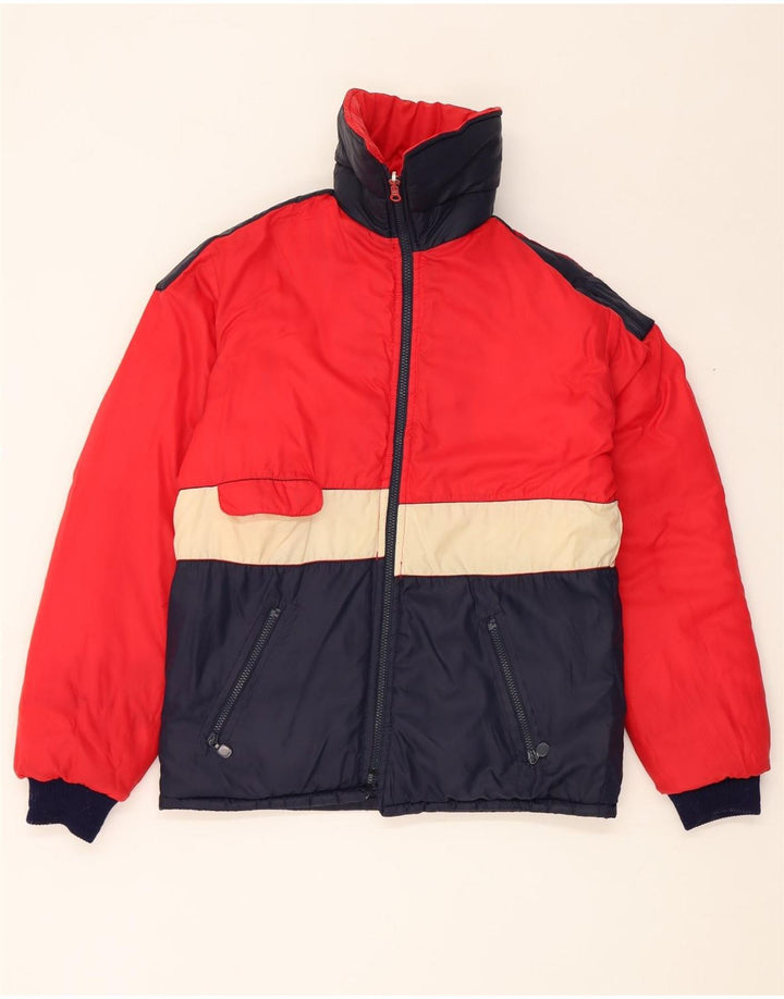 Ανδρικό Vintage αναστρέψιμο μπουφάν με επένδυση UK 38 Medium Navy Blue Colorblock