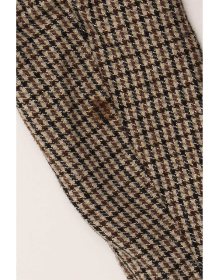 Zara Ανδρικό πανωφόρι UK 36 Small Brown Houndstooth Polyester