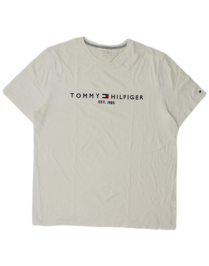 Tommy Hilfiger Ανδρικό T-Shirt Regular Fit Top XL Λευκό βαμβακερό