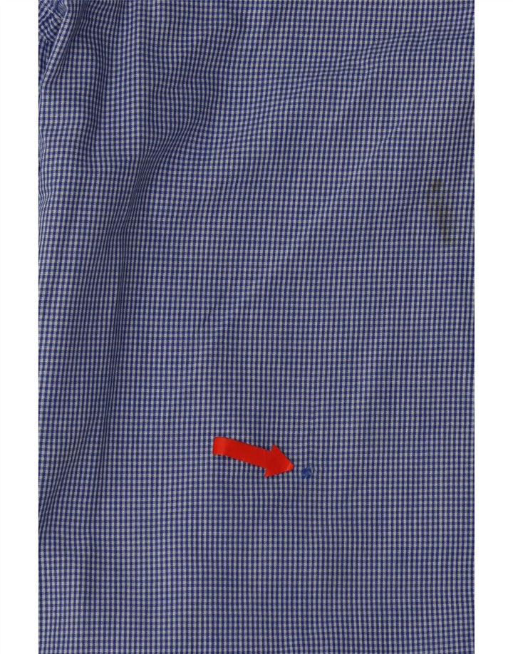 Ανδρικό πουκάμισο Izod μεγάλο μπλε βαμβακερό Gingham