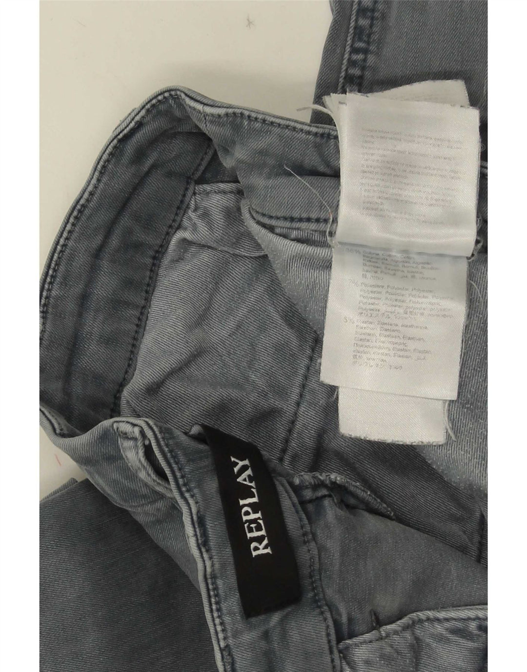 Replay Ανδρικό Slim Jeans W34 L32 Γκρι βαμβακερό