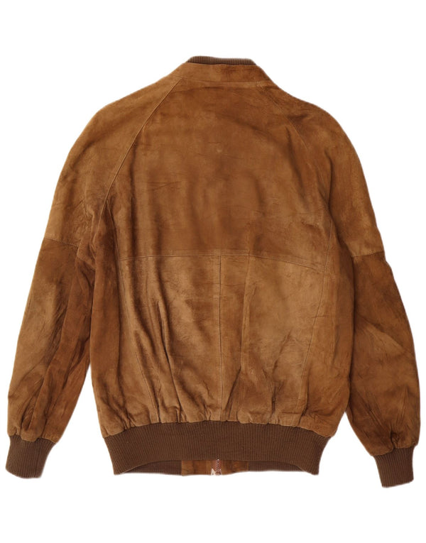 Vintage Ανδρικό Suede Bomber Jacket IT 52 XL Brown
