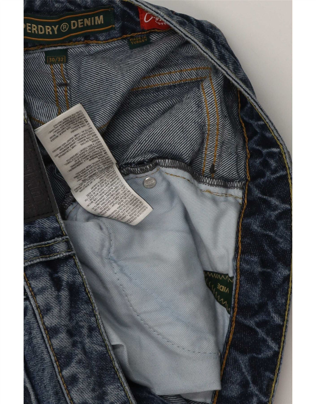 Ανδρικό φαρδύ τζιν Superdry W30 L32 Μπλε βαμβακερό