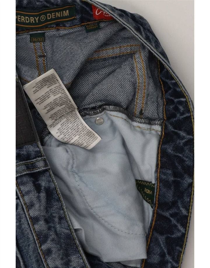 Ανδρικό φαρδύ τζιν Superdry W30 L32 Μπλε βαμβακερό