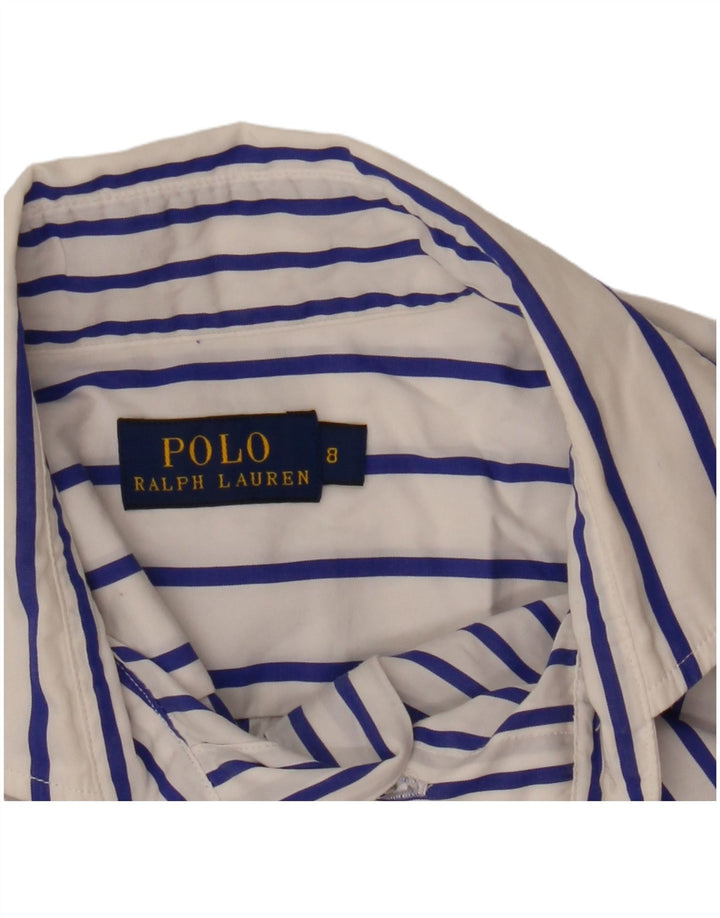 Πόλο Ralph Lauren Γυναικείο φόρεμα US 8 μεσαίου λευκού pinstripe