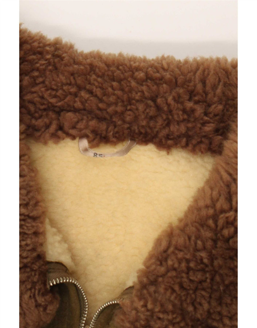 Vintage Ανδρικό Sherpa Suede Jacket IT 58 4XL Khaki