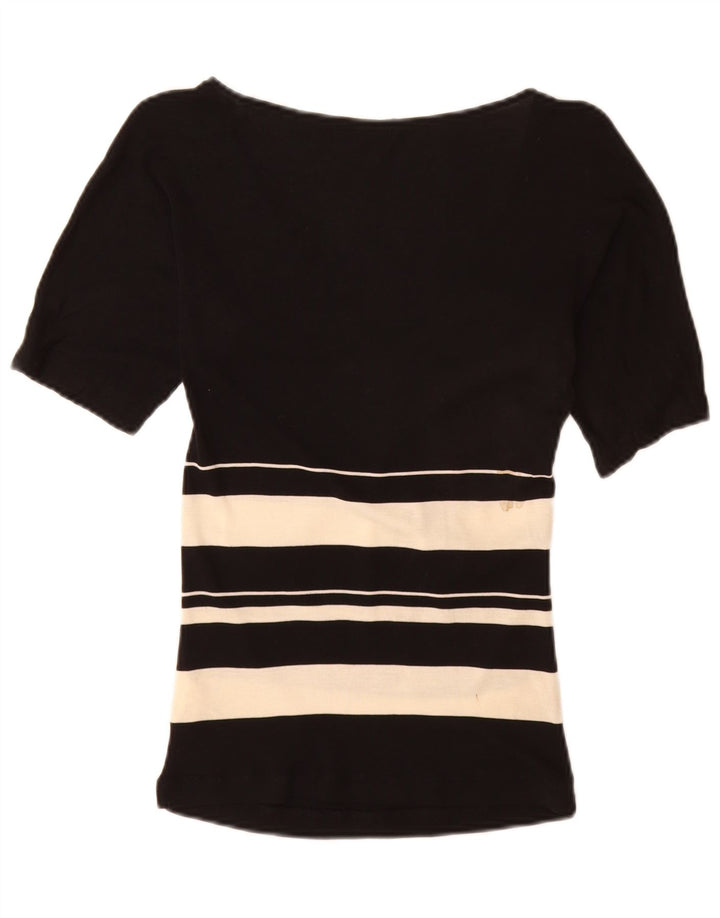 Zara Γυναικεία Μπλούζα Τοπ UK 12 Medium Black Colourblock Lyocell