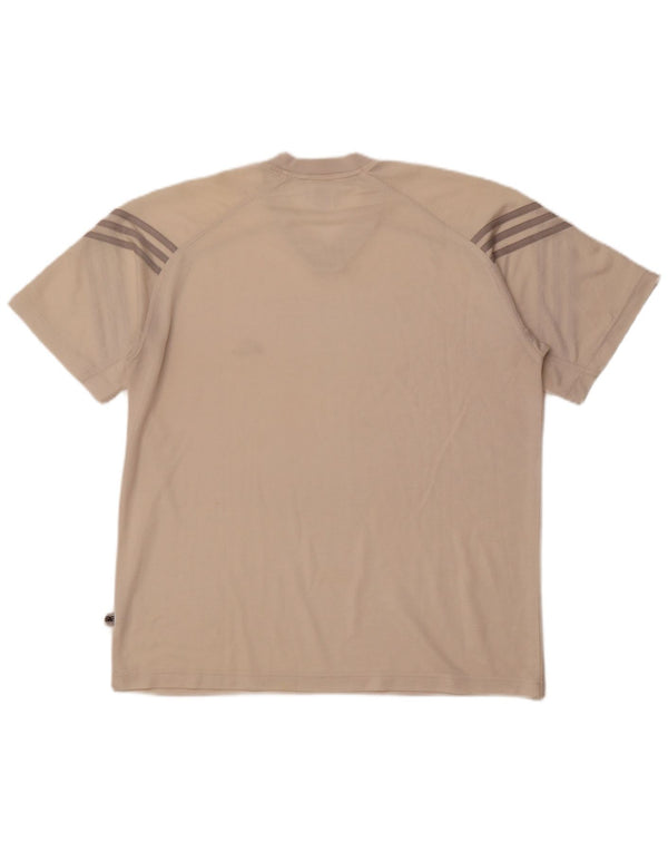Ανδρικό T-Shirt ADIDAS Top UK 42/44 Large Beige Polyester