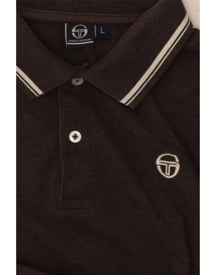Sergio Tacchini Ανδρικό Πόλο Μπλουζάκι μεγάλο καφέ