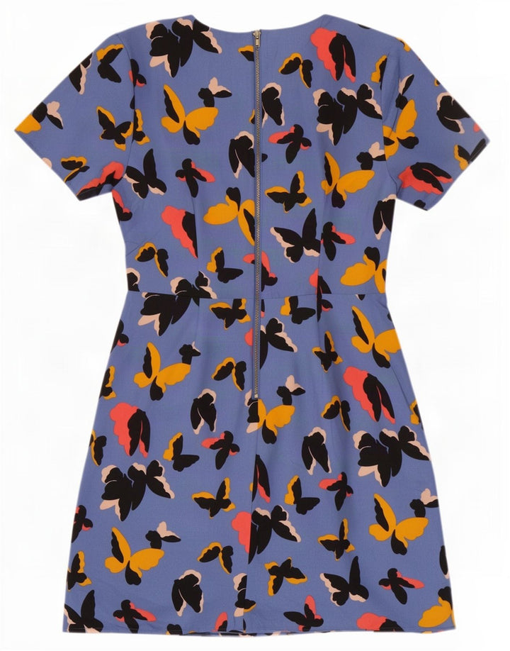 Γυναικείο φόρεμα Oasis A-Line UK 10 Small Blue Polyester Butterfly