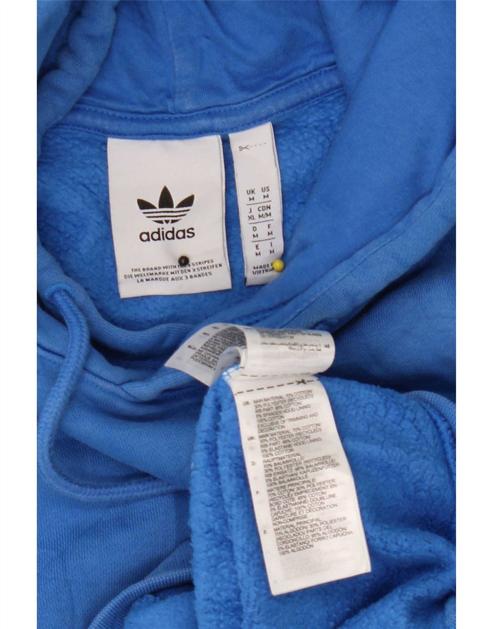 Ανδρικό φούτερ Adidas, μεσαίο μπλε βαμβακερό