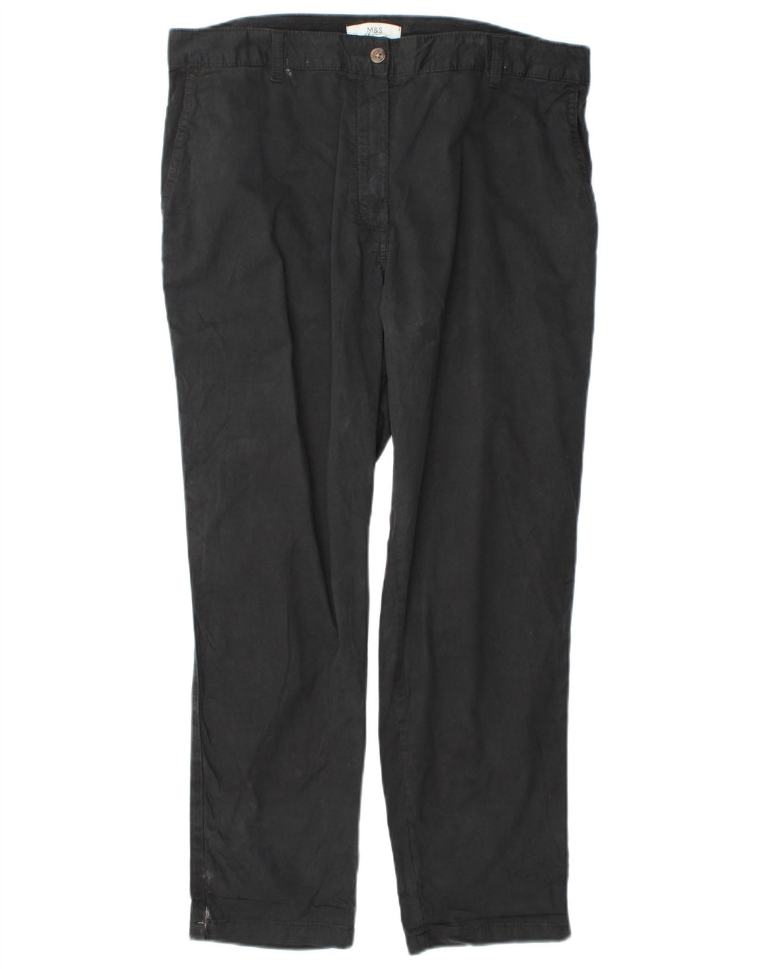 Marks & Spencer Γυναικείο κανονικό παντελόνι UK 16 W38 L29 μαύρο βαμβακερό