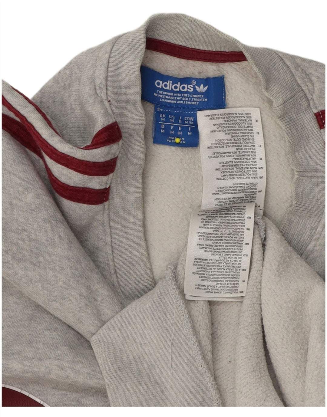 Ανδρικό γραφικό φούτερ Adidas, μεσαίο γκρι βαμβακερό