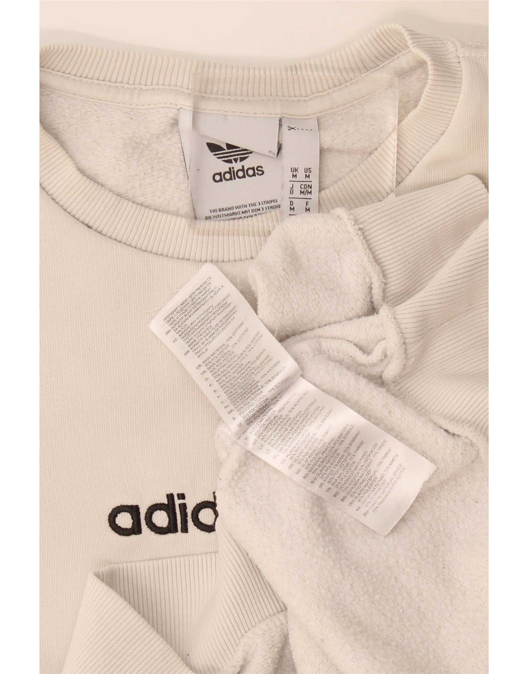 Ανδρικό γραφικό φούτερ Adidas, μεσαίο μπεζ βαμβακερό