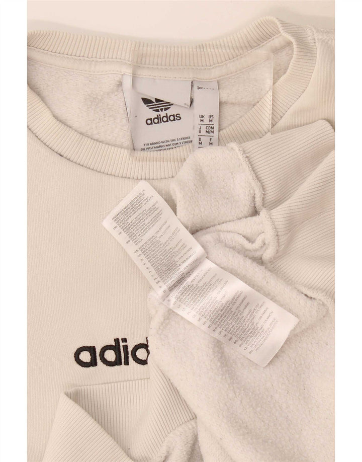Ανδρικό γραφικό φούτερ Adidas, μεσαίο μπεζ βαμβακερό