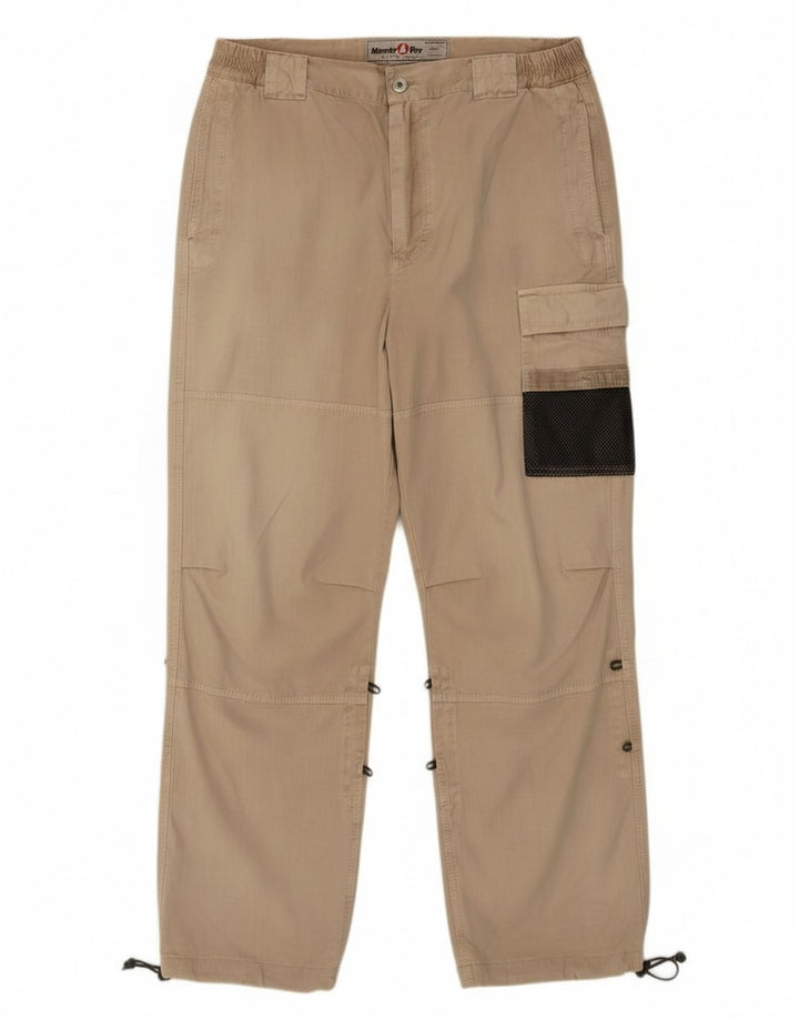 Murphy & Nye Mens Joggers Cargo Παντελόνι W36 L30 Μπεζ βαμβακερό