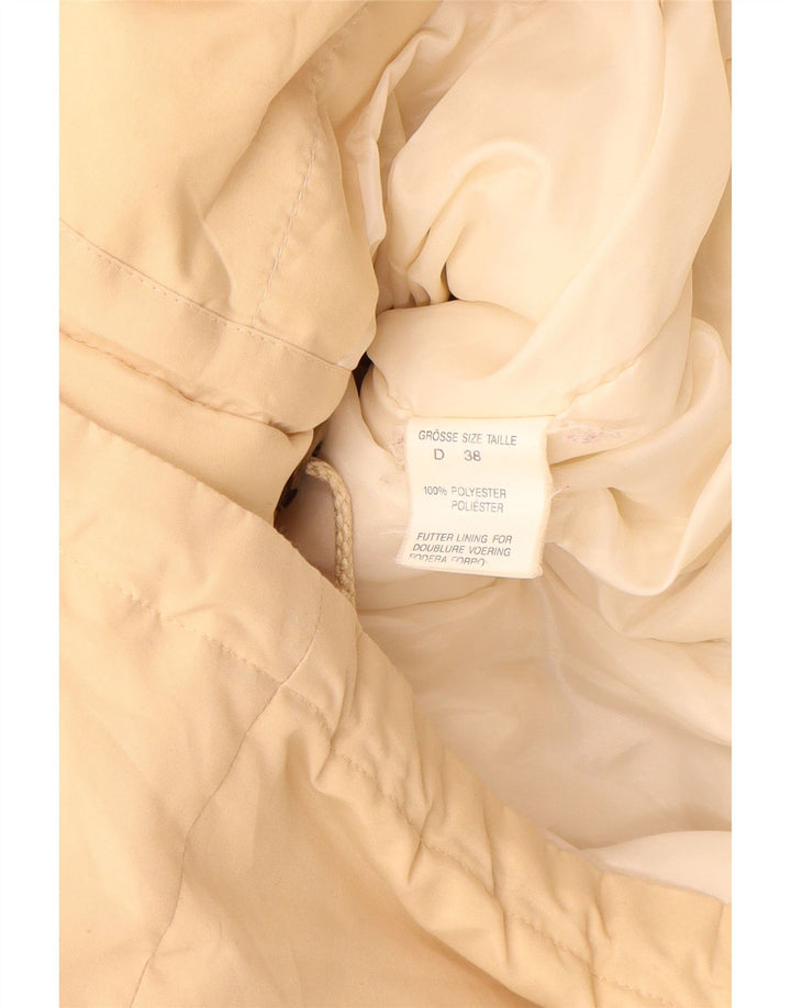 VINTAGE Γυναικείο παλτό με κουκούλα με επένδυση EU 38 Medium Beige Polyester