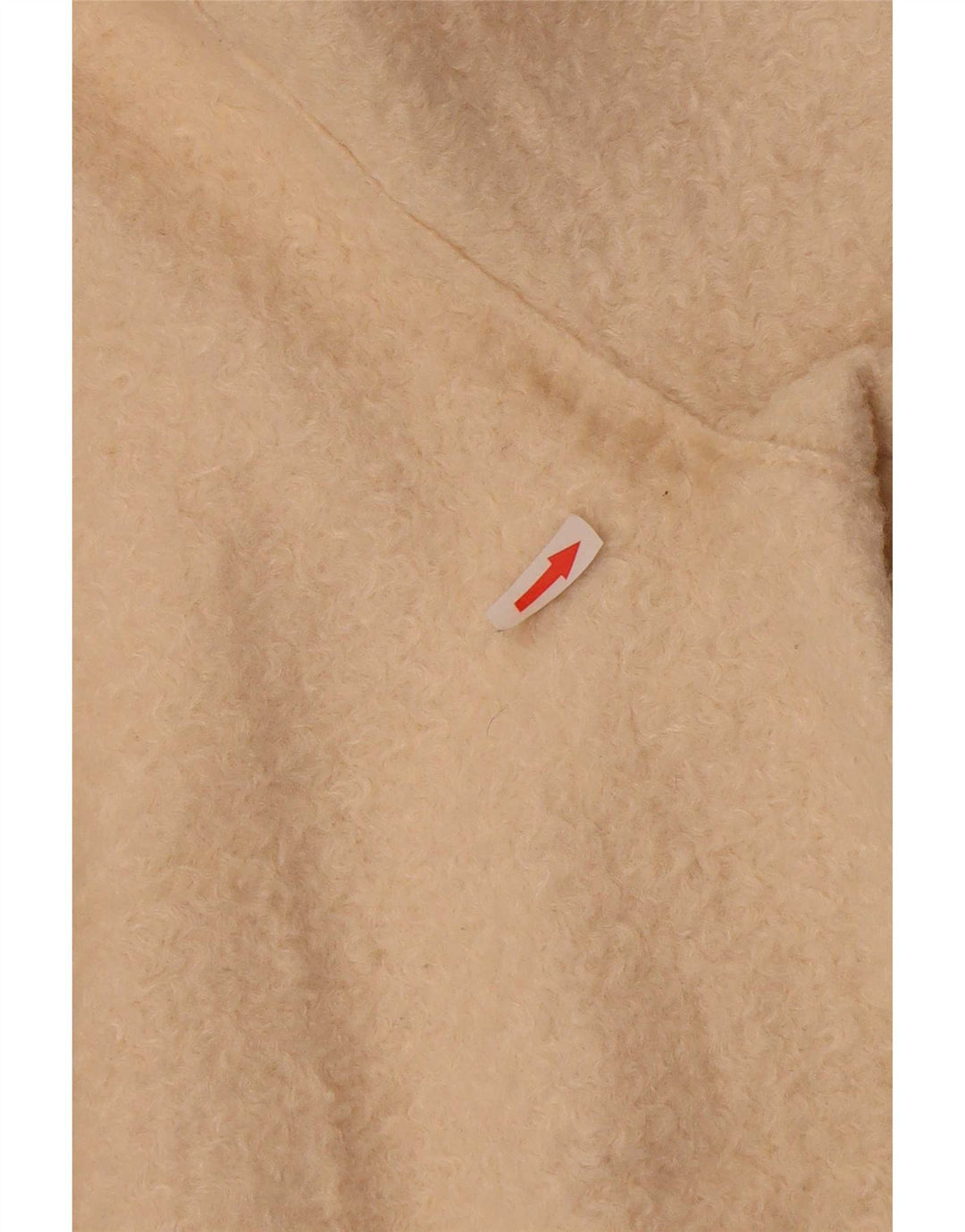 Zara Γυναικείο Oversized Fleece Πανωφόρι UK 14 Medium Beige Polyester