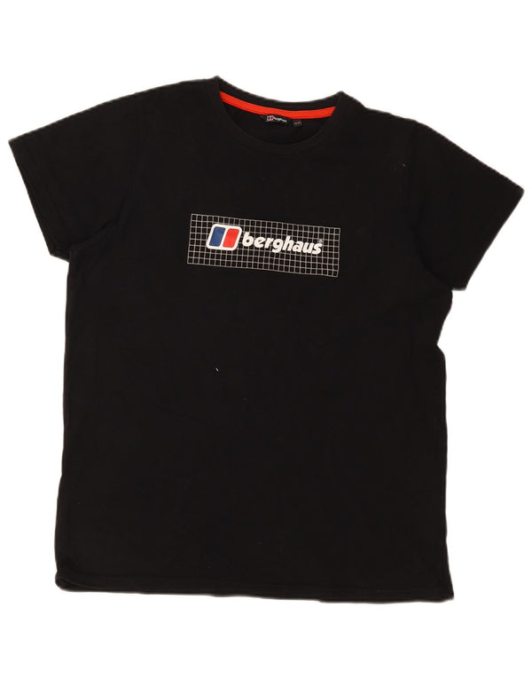 Berghaus Boys Graphic T-Shirt Top 14-15 ετών Μαύρο βαμβακερό