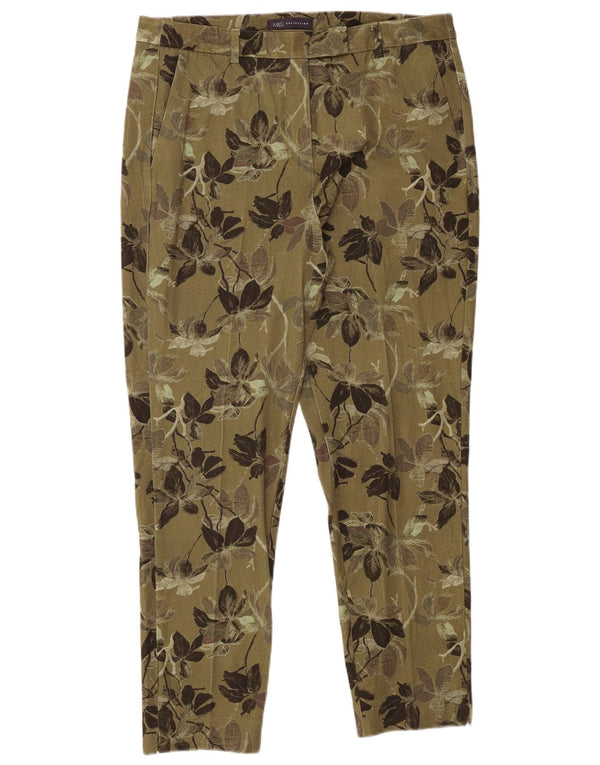 Marks & Spencer Γυναικείο παντελόνι Chino UK 16 Large W34 L29 Green Floral