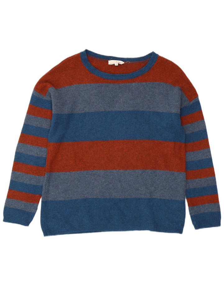 SEASALT CORNWALL Γυναικείο πουλόβερ με λαιμό βάρκα UK 10 Small Blue ριγέ