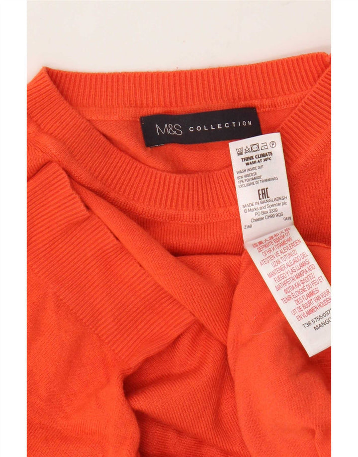 Marks & Spencer Γυναικείο πουλόβερ με λαιμόκοψη UK 12 Medium Orange