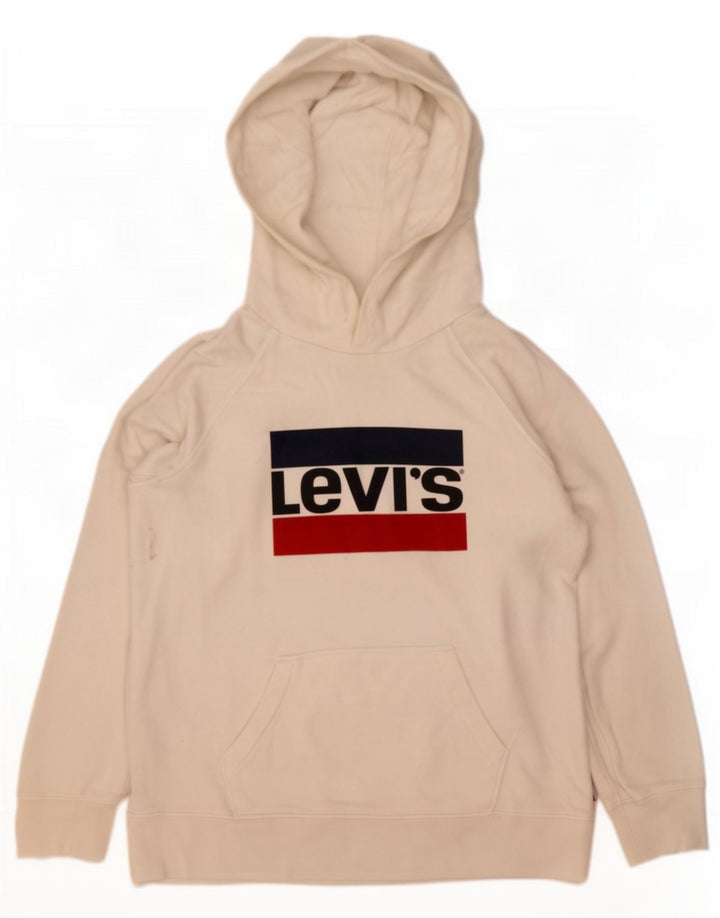 Ανδρικό γραφικό κουκούλα Levi's Μικρό λευκό βαμβακερό