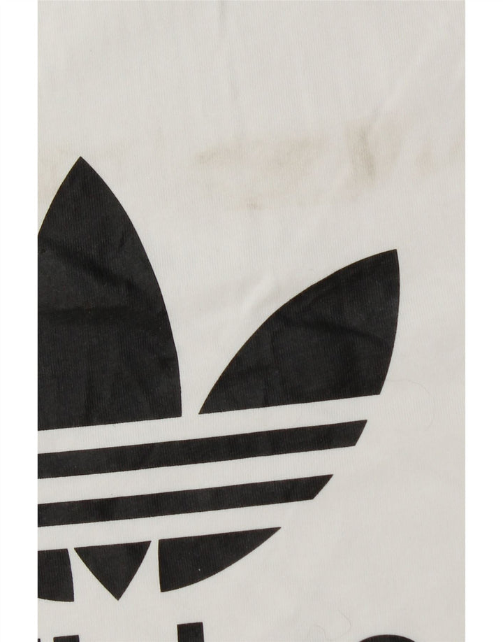 Ανδρικό γραφικό T-Shirt Adidas Top Μικρό λευκό βαμβακερό